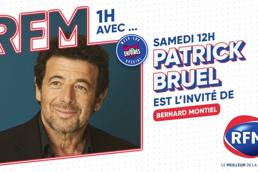 Patrick Bruel : invité de Bernard Montiel samedi 08/03 sur RFM